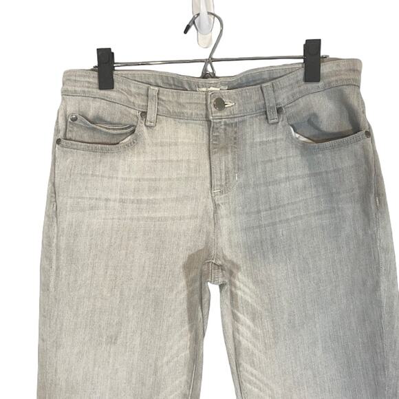 Eileen Fisher Light Gray Wash Straight Leg Denim Jeans Women Sz 8 - Picture 3 of 12